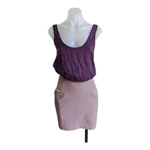 Alice + Olivia Tops - Alice + Olivia Womens Sz 4 Combo Top Pencil Skirt Dress Purple Pink Sleeveless